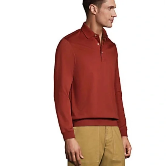 Neiman Marcus Made In Italy 100% Merino Wool Long Sleeve Polo Sweater Shirt Sz L - Picture 3 of 9